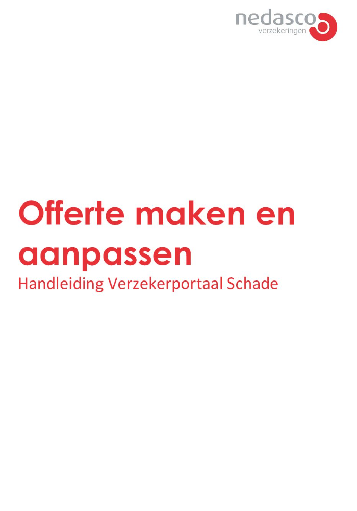 Handleiding offerte