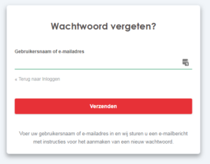 Wachtwoord vergeten
